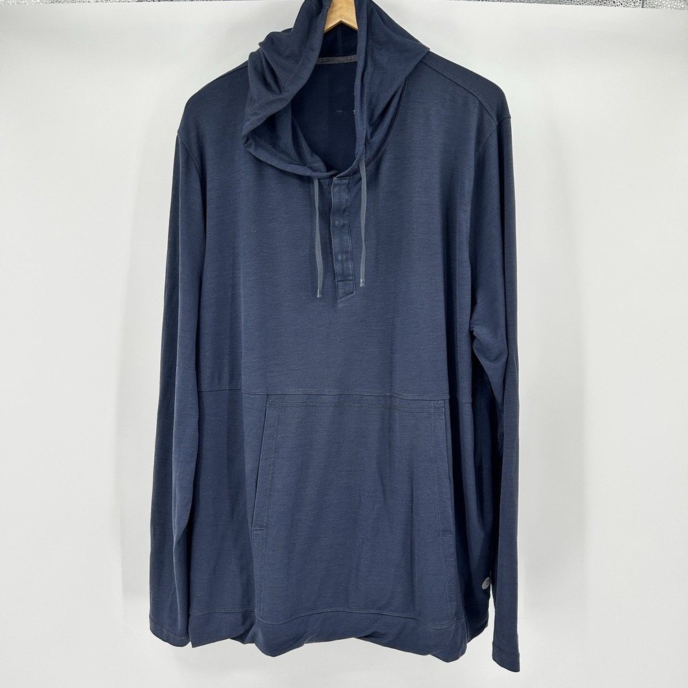LL Bean Wool Blend Henley Shirt Mens XL Tall Outdoor Trails Preppy Base Layer